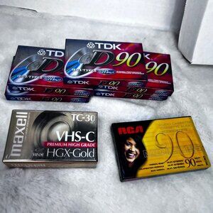 TDK D90 IEC Type II Cassette Tapes & RCA 90-Minute Hi-Fi Stereo Audio Cassette W